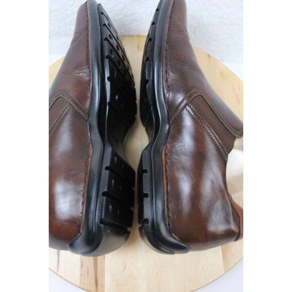 Cole Haan Slip On Shoe Men Size 11.5 Leather Brown Loafer Zeno Split Toe Comfort - Picture 6 of 13